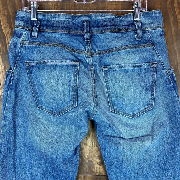 Anthropologie Silent + Noise Womens Jeans Blue Denim Capri Whiskered 29 - Picture 10 of 11